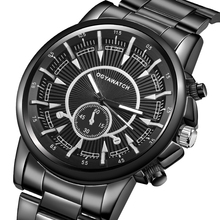Reloj ejecutivo de lujo para hombre, cronógrafo de acero completo, a la moda, color negro, envío directo 2024 - compra barato