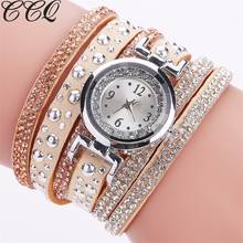 CCQ Brand Fashion Luxury Rhinestone Bracelet Watch Women Quartz Watch Ladies Women Casual Wristwatch  2024 - buy cheap