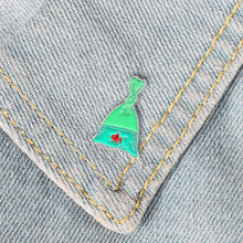 Lançamento bolsa verde transparente broche peixe dourado peixe e verde bolsa broche fashion mochila personalidade camiseta feminina infantil ca 2024 - compre barato