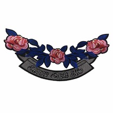 Patches bordados de flores para roupas, remendo em ferro, acessórios de decoração diy, apliques de rosas, adesivos de costura, 1 peça 2024 - compre barato