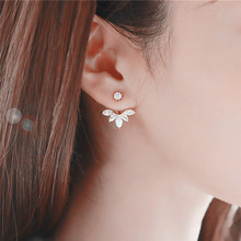 Simple 1Pc New Crystal Flower Stud Earrings For Women Girl Ear Piercing Earrings Wedding Bride Jewelry Best Gift 2024 - buy cheap