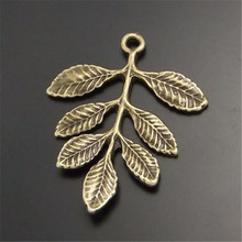 GraceAngie 20PCS Vintage Style Bronze Jewelry Look Jewelry Leaf Pendant Charms Craft Handmade Jewelry Accessory 30*28*2MM 02400 2024 - buy cheap