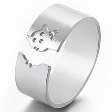 2020 New Minimalist Stainless Steel Silver Color Cat and Life Tree Wedding Rings for Woman Love Finger Holder Ringen Best Friend 2024 - compre barato