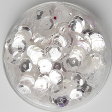 50g 8mm Brilliant Color Sequins Cup Round Paillette Transparent Crystal White Confetti Spangles 2024 - buy cheap