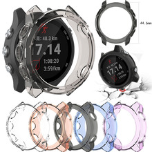 Силиконовый противоударный защитный чехол для Garmin Forerunner 245 245M Смарт-часы, мягкий ТПУ защитный чехол, оболочка для кожи, рамка 2024 - купить недорого