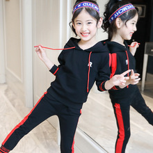 Children's Suit 2018 Spring and Autumn New Korean Girls' Sports Suit Two Pieces for Children's Leisure Set 2024 - buy cheap