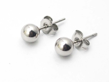 Pendientes de perlas de acero inoxidable para mujer y niña, aretes de bola de Color plateado de estilo europeo, buena calidad 2024 - compra barato