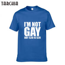 TARCHIA T Shirt Men I'M NOT GAY Letter Printed Tshirts Hip Hop Mens Short Sleeved T-shirts Fashion Casual Tops T-shirt XS-XXL 2024 - buy cheap