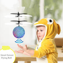 Светящиеся Детские летные шары Дрон Радиоуправляемый летающий шар электронный инфракрасный индукционный летательный аппарат радиоуправляемые игрушки Мини вертолет 2024 - купить недорого
