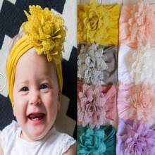 Faixa de cabeça de chiffon para bebês, faixa de cabeça em nylon com flores, faixa de cabeça para bebês recém-nascidos, 1 peça, 2019 2024 - compre barato
