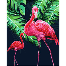 Набор для рисования по номерам на холсте «Фламинго», 40 х50 см 2024 - купить недорого