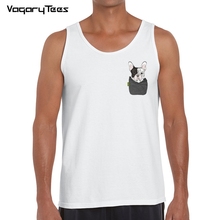 Funny French Bulldog/Boston Terrier/German Shepherd/Labrador Retriever/Chihuahua/Yorkie FU Pocket Tank top Harajuku Tees 2024 - buy cheap