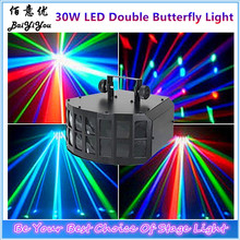 2pcs/lot free shipping DJ Disco KVT Party LED Effect Light 30W RGBW 4In1 LED Double Butterfly Scan Beam Light 2024 - buy cheap