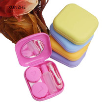 Xunzhe-caixa de armazenamento de beleza em cores pastéis, lentes de contato, kit de cuidados com os olhos, recipiente de limpeza e lavagem para viagem 2024 - compre barato