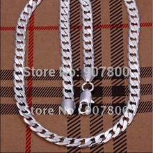 Fashion Jewelry silver men chain necklace 6MMX20inches sideways factory price wholesale 2024 - buy cheap