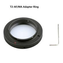 Black Aluminum T-mount T2-AF T2-MA Lens Adapter Ring for Sony DSLR Cameras A77 A280 A290 A380 A390 A580 A590 A200 A230 2024 - buy cheap