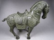 Excellent Chinese Bronze Horse Statue Carved With Dragon Sculpture Free Shipping 2024 - buy cheap