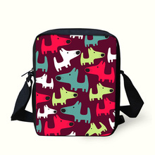 NOISYDESIGNS Dog Pattern Messenger Crossbody Bag Girl Handbags Shoulder Bags Custom Made School bags for girls mochila 2024 - buy cheap