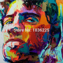 Nielly Francoise Pop 100% Handmade Oil Painting Art Man Face Modern Abstract Knife Painting on Canvas No Frame 2024 - buy cheap