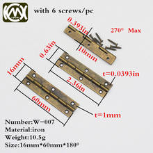 16*60mm 20pc Furniture Hinge Cabinet Drawer Door Butt Hinge Antique Bronze Decorative Hinges for Jewelry Box Furniture Hardware 2024 - buy cheap