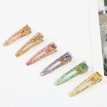 2019 New Women Girls Acrylic Hollow Waterdrop Rectangle Hair Clips Tin Foil Sequins Hairpins Barrettes Headband Hair Accessories 2024 - buy cheap