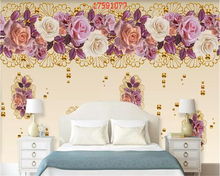 Beibehand-papel de parede retrô com pintura a óleo, flores e flores, rosa, sofá, decoração de parede, mural, papel de parede 2024 - compre barato