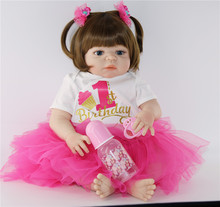 Bebes reborn оптовая продажа NPK кукла 23 "57 см реальная силиконовая кукла reborn baby кукла новорожденная девочка живые куклы игрушки 2024 - купить недорого