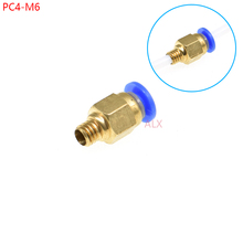 5pcs PC4-M6 PC4 M6 Brass Quick Straight Push In Pneumatic Fitting To Connector for 3d printer parts MK8 OD 4mm 2mm Tube Filament 2024 - buy cheap