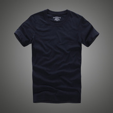 Мужская футболка с круглым вырезом af, Однотонная футболка из 100% хлопка с короткими рукавами 2024 - купить недорого