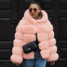 2019 Winter Thick Warm Hooded Faux Fur Coats Women Outwear Slim Fit Fur Coats And Jackets Plus Size S-3XL Faux Fur  cwf0131-5 2024 - buy cheap