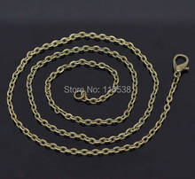 Free ship! *New* 100pcs/lot 3x2mm Antique Bronze Plated Cable Chains Link 70cm diy fashion jewelry necklace 2024 - buy cheap