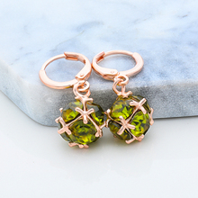 MISANANRYNE New Gold Color Fashion Shiny Ball Cubic Zirconia Womens Jewelry Dangle Earrings Wholesale 2024 - buy cheap