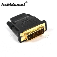 Kebidumei DVI 24 + 1 мужчина к совместимому с HDMI Женский конвертер, совместимому с HDMI/DVI адаптер для HDTV ЖК-дисплей Поддержка 1080P Горячая Распродажа 2024 - купить недорого