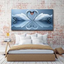 Pintura A Óleo da Arte Da parede Imagem Animal Cisne Branco Casais Amor Mural Da Lona Imprime HD Home Decor Posters Para Sala de estar nenhum Quadro 2024 - compre barato