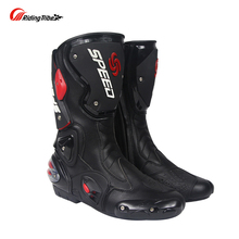 new B1001 Microfiber Leather Motorcycle Boots SPEED Scooter Street Moto Racing Moto Motorbike Motocross Protection Guard Boots 2024 - buy cheap