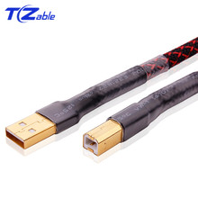 USB кабель Тип принтера A-B Тип папа-высокий Hi-Fi USB B кабель щит USB удлинитель Звуковая карта ЦАП линия 2024 - купить недорого