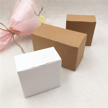 Cajas de papel Kraft de Color marrón/blanco, 20 unidades/lote, embalaje de dulces para fiesta de boda, regalo de amor 2024 - compra barato