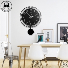 3D Large Wall Clock Silent Digital Modern Design Acrylic Home Decoration Black Quartz Watch Clocks 2024 - buy cheap
