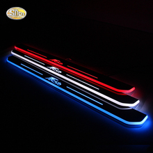 SNCN-placa de desgaste LED para puerta móvil, accesorios de pedal de bienvenida, para Ford Fiesta 2013, 2014, 2015, 2016 2024 - compra barato