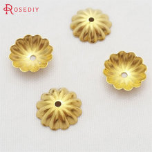 (29460)100PCS 10MM Not plated color Brass Flower Beads Caps Tassel Caps Diy Jewelry Findings Accessories Wholesale 2024 - buy cheap