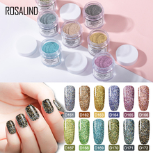 ROSALIND Dip Powder Nail Art Polish Gradient Shining Chrome Pigment Holographic Glitter Nail Flakes Sequins Dipping Powder Set 2024 - buy cheap