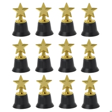 12PCS Star Gold Award Trophies 4.5" Gold Star Trophy For Awards Winners Oscar Awards Hollywood Parties Bulk School Kindergarten 2024 - buy cheap