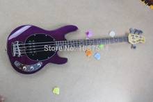 Оптовая продажа высокое качество 4 струны бас Music Man Stingray 4 Строка фиолетовый электрический бас Бесплатная доставка 2024 - купить недорого