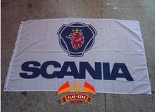 Флаг логотипа для грузовиков scania, полиэстеровый баннер для грузовиков scania 90*150 см 2024 - купить недорого