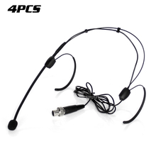 Mini XLR 4 Pin 4Pin TA4F Screw Locking Earset Headset Microphone Headworn Mic For Mipro VHF Wireless System Bodypack Transmitter 2024 - buy cheap