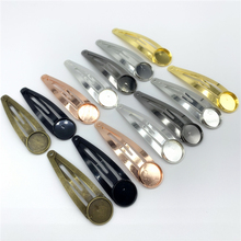 5pcs/Lot 12mm High Quality 8 Colors Plated Copper Material Hair Clips Hairpin Base Setting Cabochon Cameo Base Jewelry Making 2024 - buy cheap