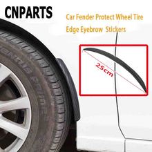 Cnparts 25cm carro fender roda sobrancelha lábio tira adesivo de carbono para renault megane duster vw touran passat b6 golf t5 t4 fiat 500 2024 - compre barato