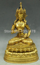 shitou 00606 14"Tibet Buddhism Temple Purple Bronze 24K Gold Gem Vajrasattva Buddha Statue 2024 - buy cheap