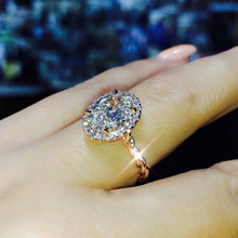 Utimtree роскошное розовое золото цвет AAA циркон обручальные кольца для женщин браслет ювелирные изделия Кристаллы предложение для помолвки кольцо наивысшего качества 2024 - купить недорого