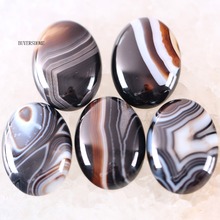 For Jewelry Making Necklace Pendant Bracelet Earrings 18x25MM&15x20MM Oval Natural Stone Bead Black Veins Onyx CAB Cabochon 5Pcs 2024 - buy cheap